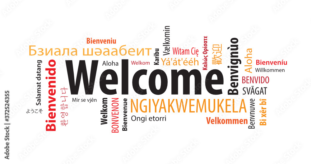 Fototapeta premium Welcome Word Cloud