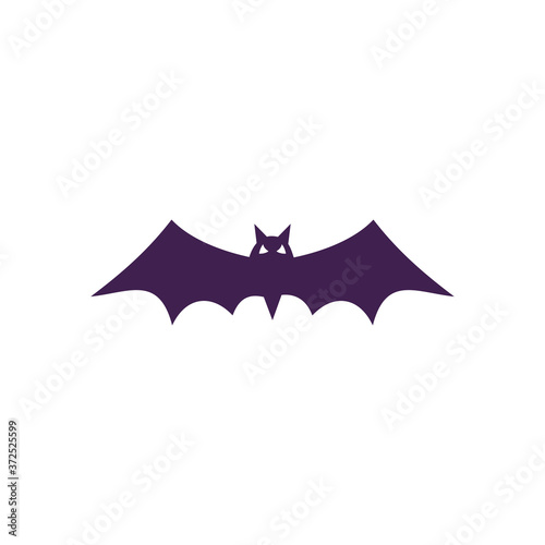 cartoon bat icon, flat style