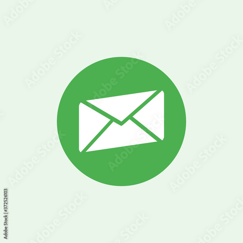 Vector illustration flat icon of sent or received letter, message on a light background.