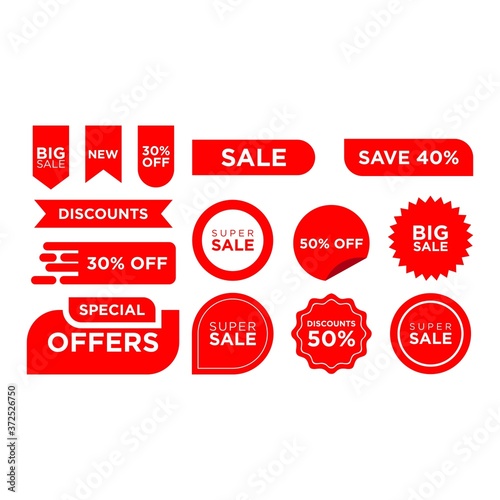 Set Vector sales label collection