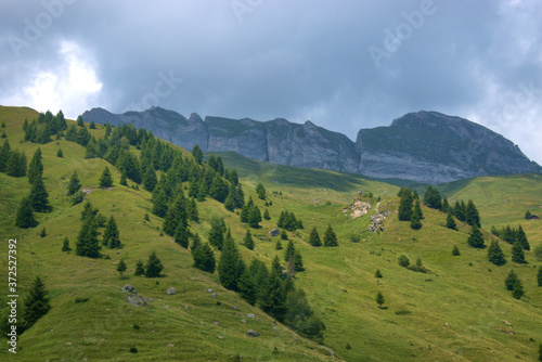 Berglandschaft in Vals in der Schweiz 31.7.2020