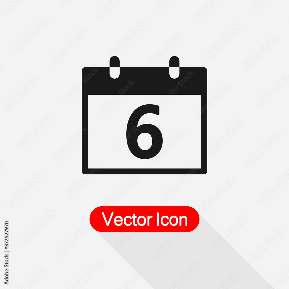 6 Calendar Icon Vector Illustration Eps10 6 Calendar Icon Vector Illustration Eps10