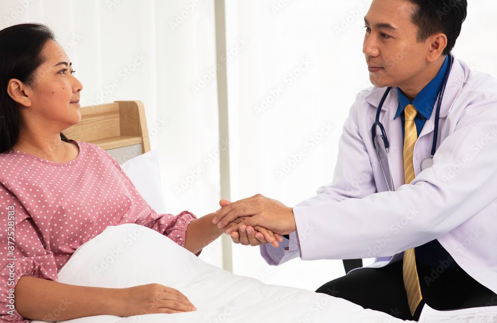 Fototapeta premium Health, The doctor visit admit patient