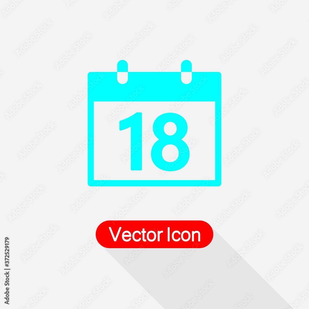 18 Calendar Icon Vector Illustration Eps10 18 Calendar Icon Vector Illustration Eps10