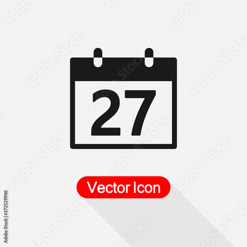 27 Calendar Icon Vector Illustration Eps10