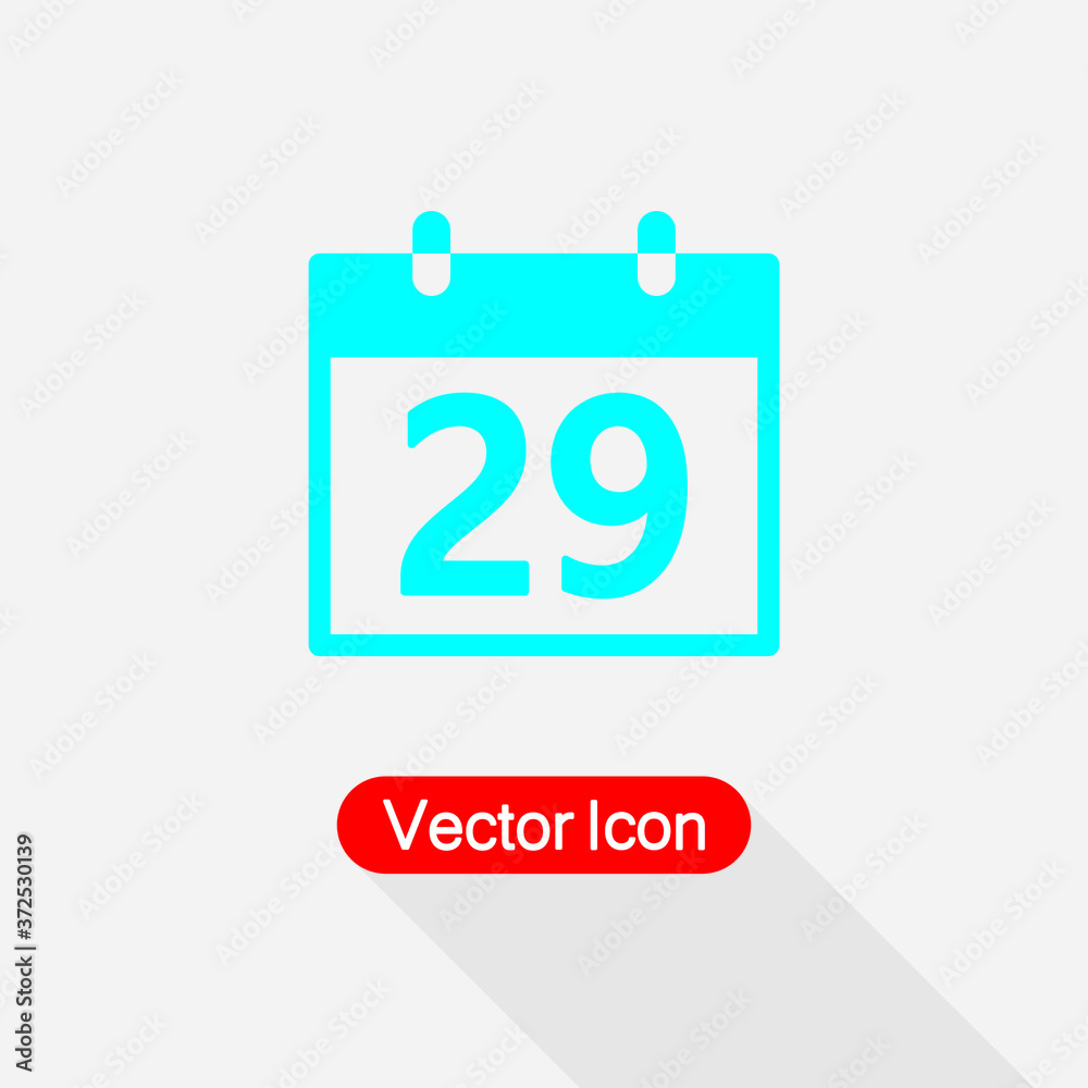 29 Calendar Icon Vector Illustration Eps10 29 Calendar Icon Vector Illustration Eps10