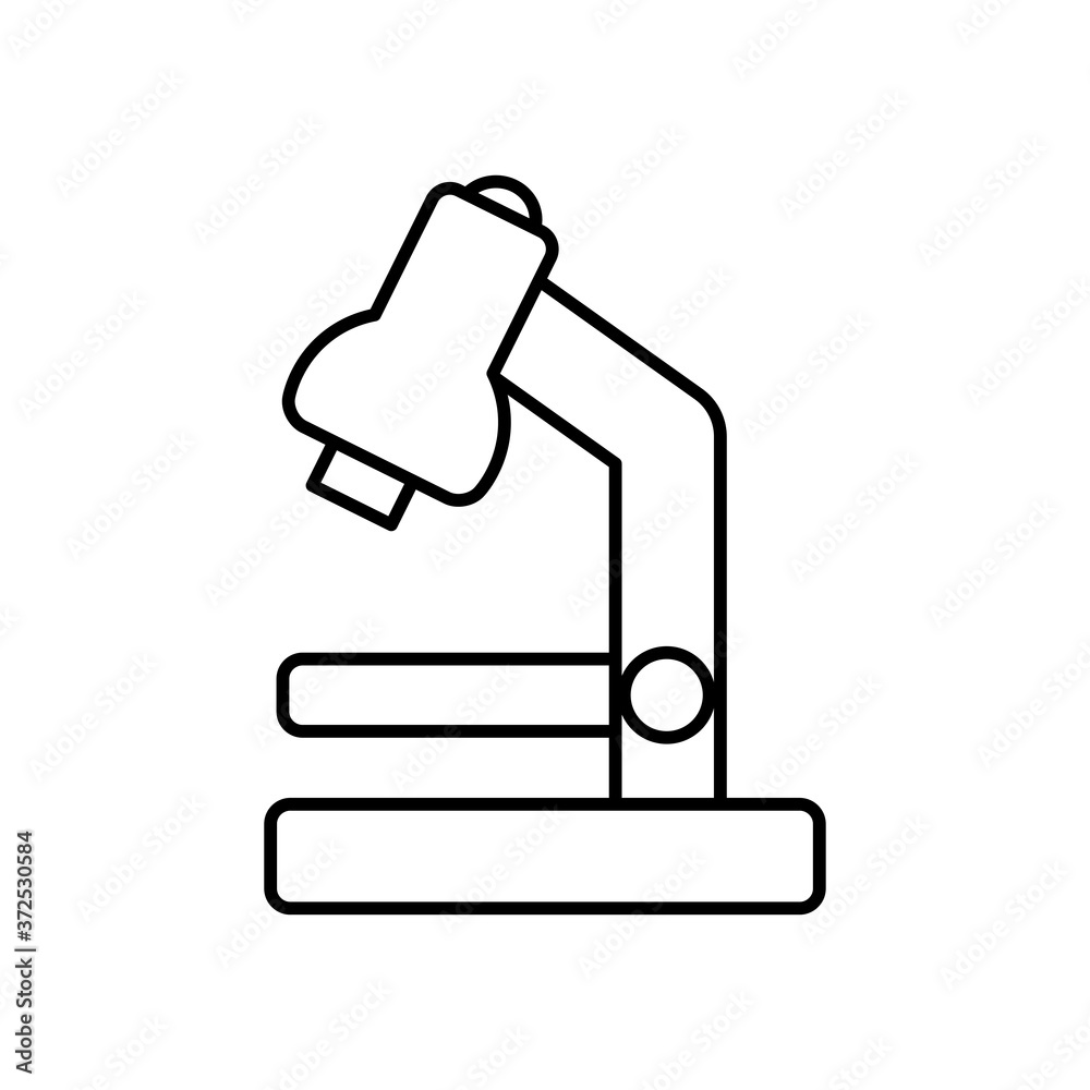 microscope tool icon, line style microscope tool icon, line style