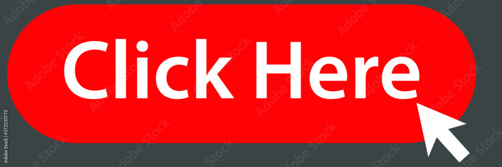 Click here red square web button with mouse pointer Click here red square web button with mouse pointer