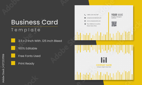 Minimal clean business card template | premium modern contact card, elegant design corporate brand identity .