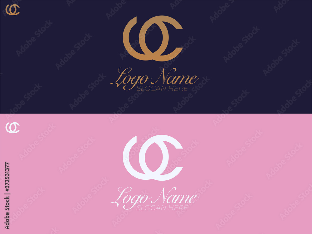 Luxury elegant premium u and c uc u c slash style logo concept branding brand Luxury elegant premium u and c uc u c slash style logo concept branding brand
