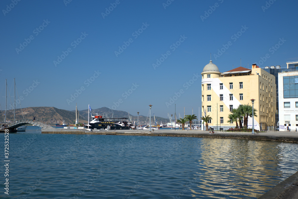 Volos city, Greece, landscape of the beautiful and historical city.