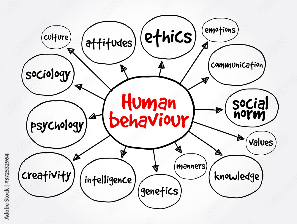 Human behaviour mind map, concept for presentations and reports Stock Vector Adobe Stock