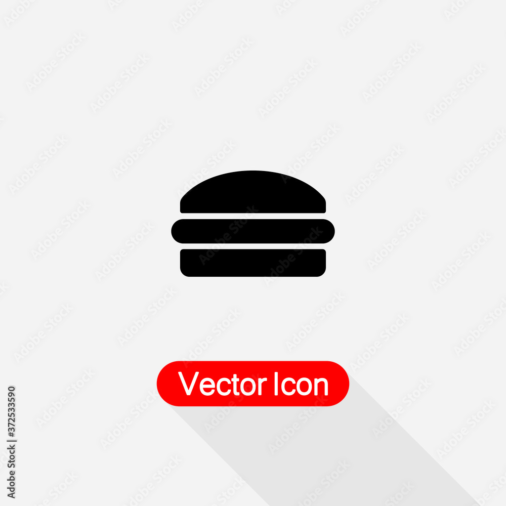 Fototapeta premium Burger Icon Vector Illustration Eps10