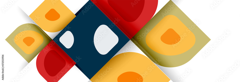 Set of vector modern geometric abstract backgrounds with repeating abstract round shapes patterns and shadow effects Set of vector modern geometric abstract backgrounds with repeating abstract round shapes patterns and shadow effects