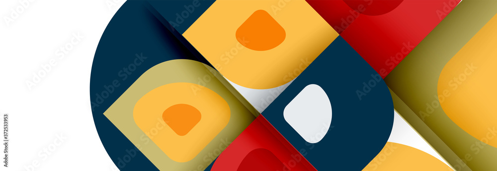Set of vector modern geometric abstract backgrounds with repeating abstract round shapes patterns and shadow effects Set of vector modern geometric abstract backgrounds with repeating abstract round shapes patterns and shadow effects
