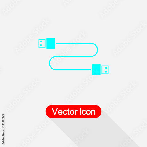 Cable Usb Icon Vector Illustration Eps10