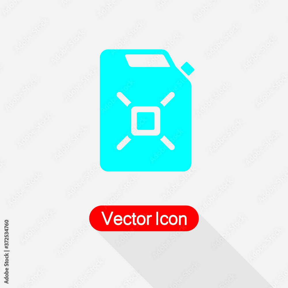 Canister Icon. Container And Jerrican Icon, Jug Icon, Gas Sign Vector Illustration Eps10