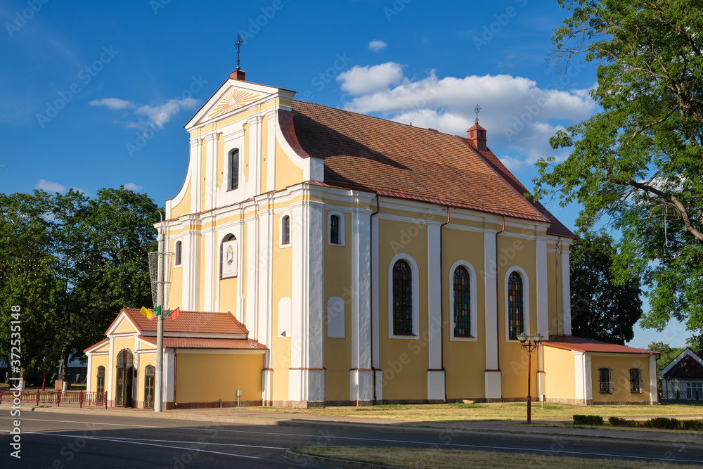 Holy Cross Exaltation catholic church in Lida, Grodno region, Belarus.