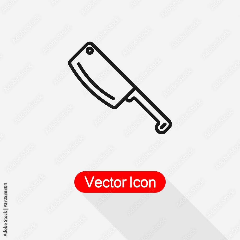 Chopping butcher Icon, Meat Knife Icon Vector Illustration Eps10 Chopping butcher Icon, Meat Knife Icon Vector Illustration Eps10