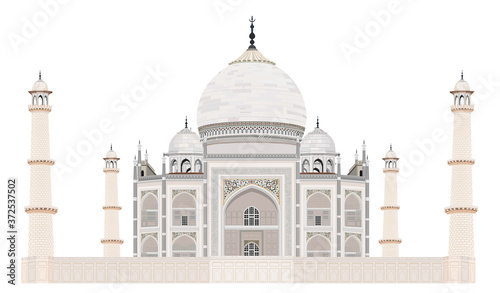 Vector illustration of Taj Mahal