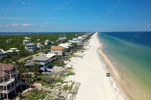 St. George Island   Franklin County  Florida - AERIAL VIEW - Beach and Island Views - May 2020