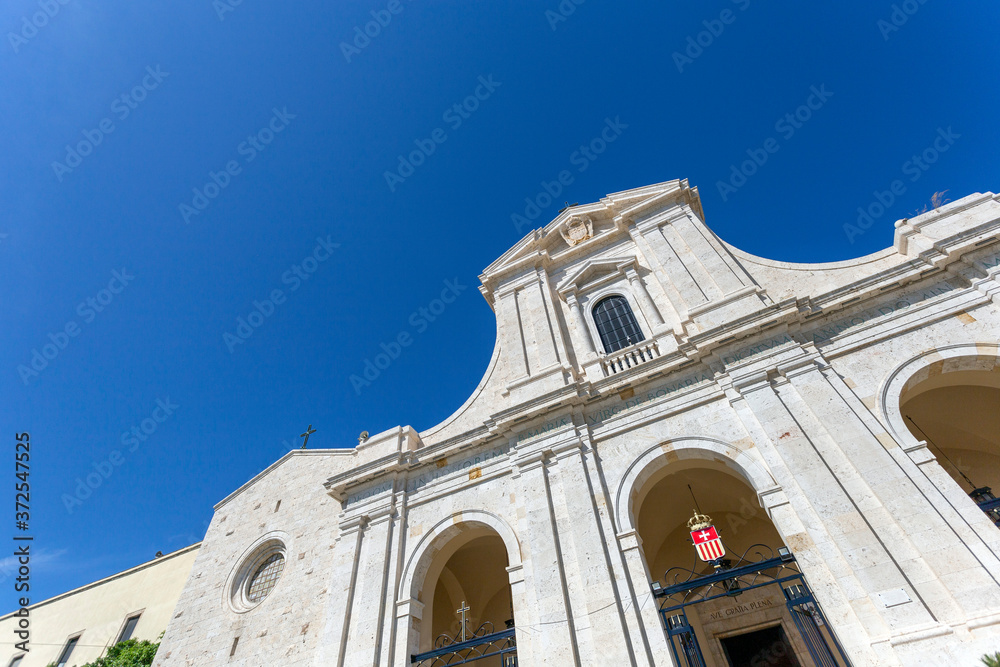 The basilica of Our Lady of Bonaria in Cagliari, Sardinia