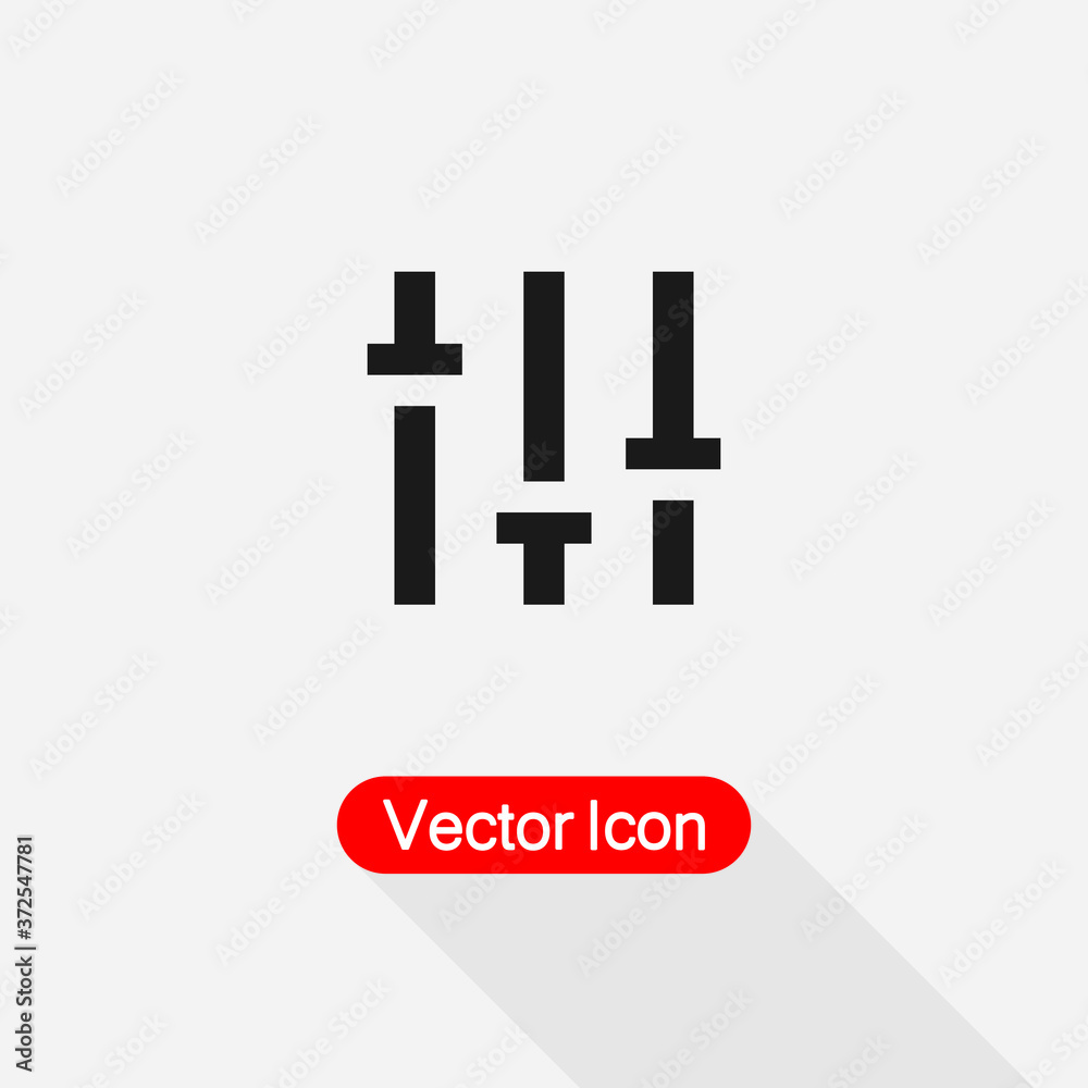 Obraz premium Filter Icon, Settings Icon Vector Illustration Eps10