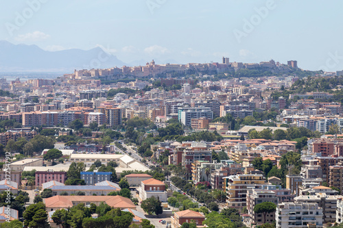 View of the city of Cagliari in Sardinia, Italy