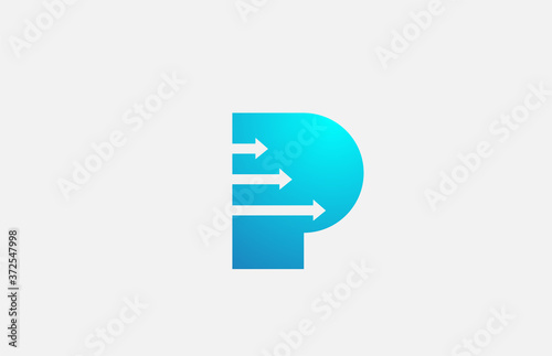 P blue letter alphabet logo icon design with arrows. Business and company corporate identity Free Download P blue letter alphabet logo icon design with arrows. Business and company corporate identity - GFXLoad
