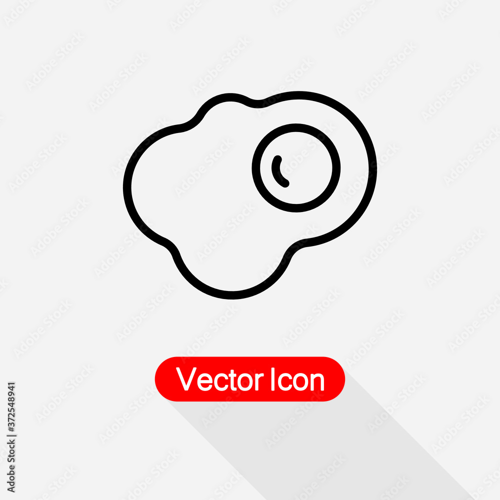 Fried Egg Icon Vector Illustration Eps10 Fried Egg Icon Vector Illustration Eps10