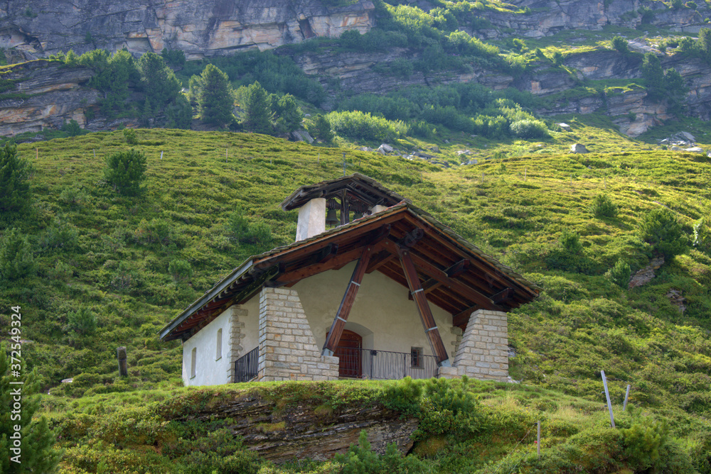 Kleine Kapelle in Zerfreila in der Schweiz 31.7.2020