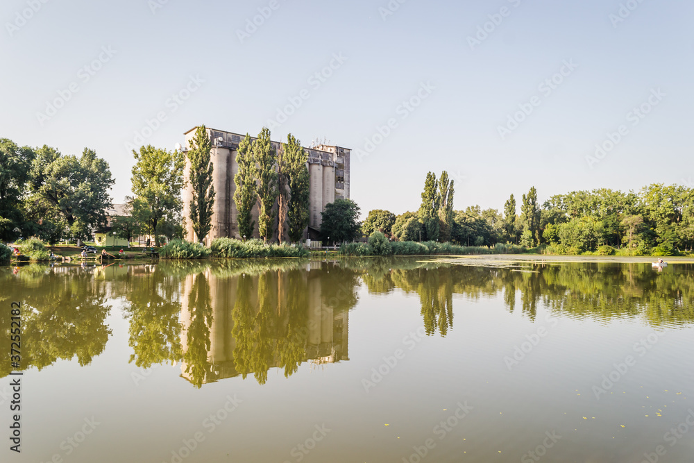 Panorama of the canal in Srbobran 