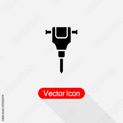 Jackhammer Icon Vector Illustration Eps10