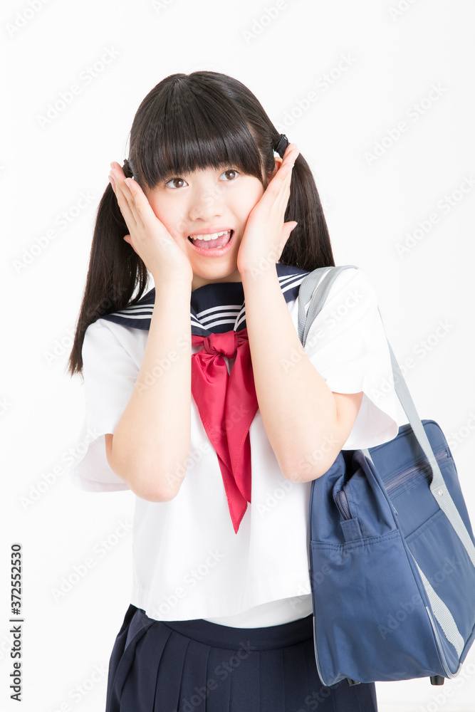 驚く女子中学生