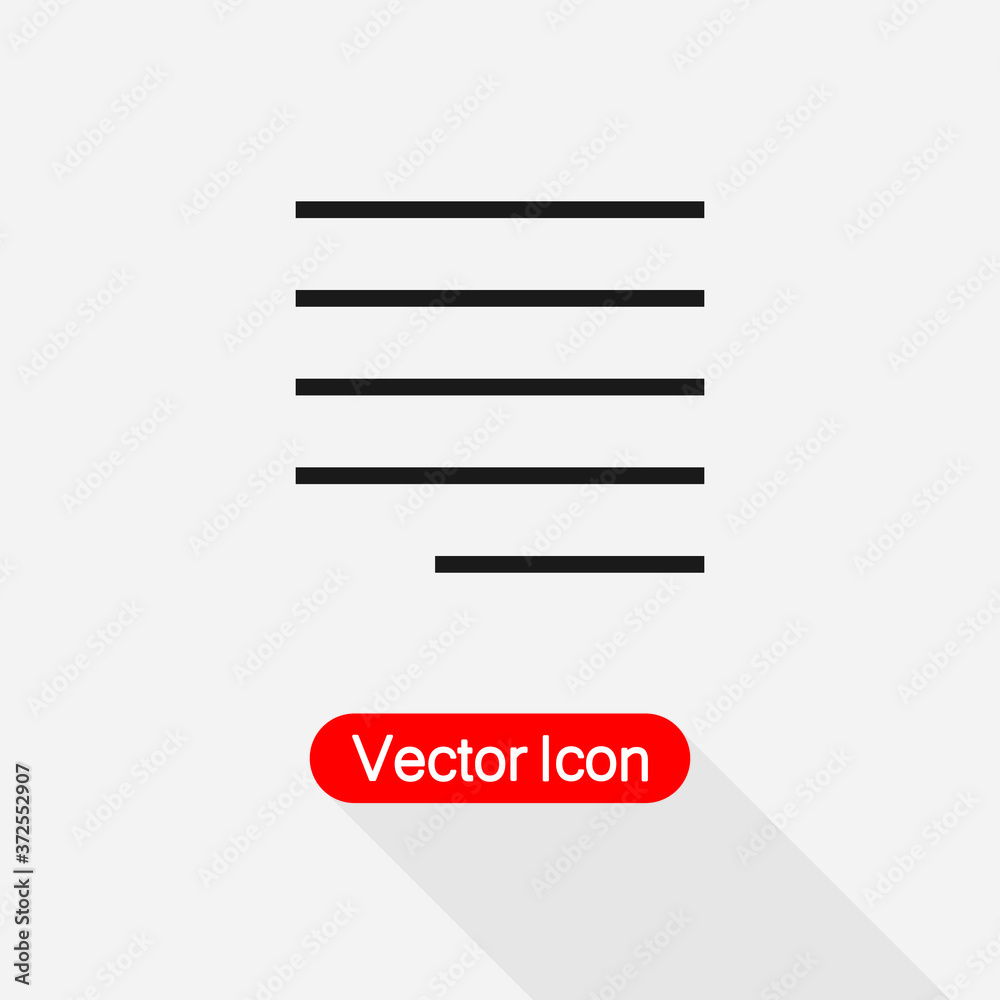 Justify Right Alignment Paragraph Icon Vector Illustration Eps10 Justify Right Alignment Paragraph Icon Vector Illustration Eps10