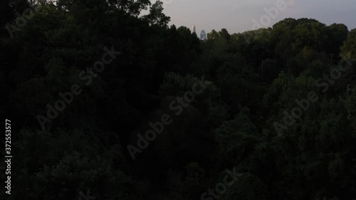 Charlotte Bank of America Stadium Carolina Panthers North Carolina Stadium Sunny Partly Cloudy Summer Sunrise Sunset Aerial 4K photo