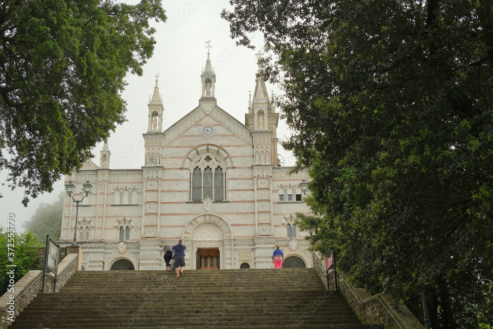 Il santuario Basilica Nostra Signora di Montallegro a Rapallo.