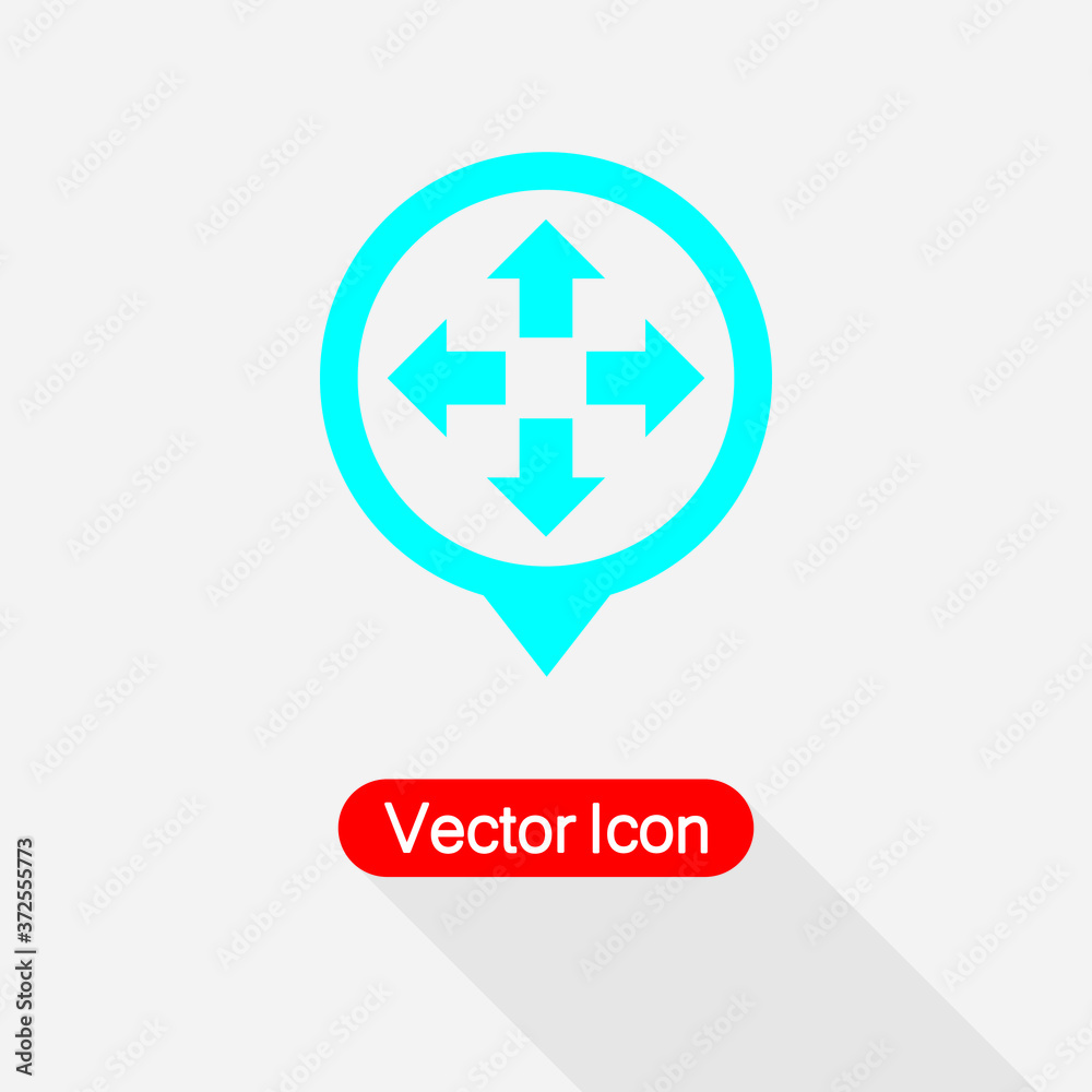 Navigate Icon, Move Cursor Icon In Map Pin Navigate Icon, Move Cursor Icon In Map Pin