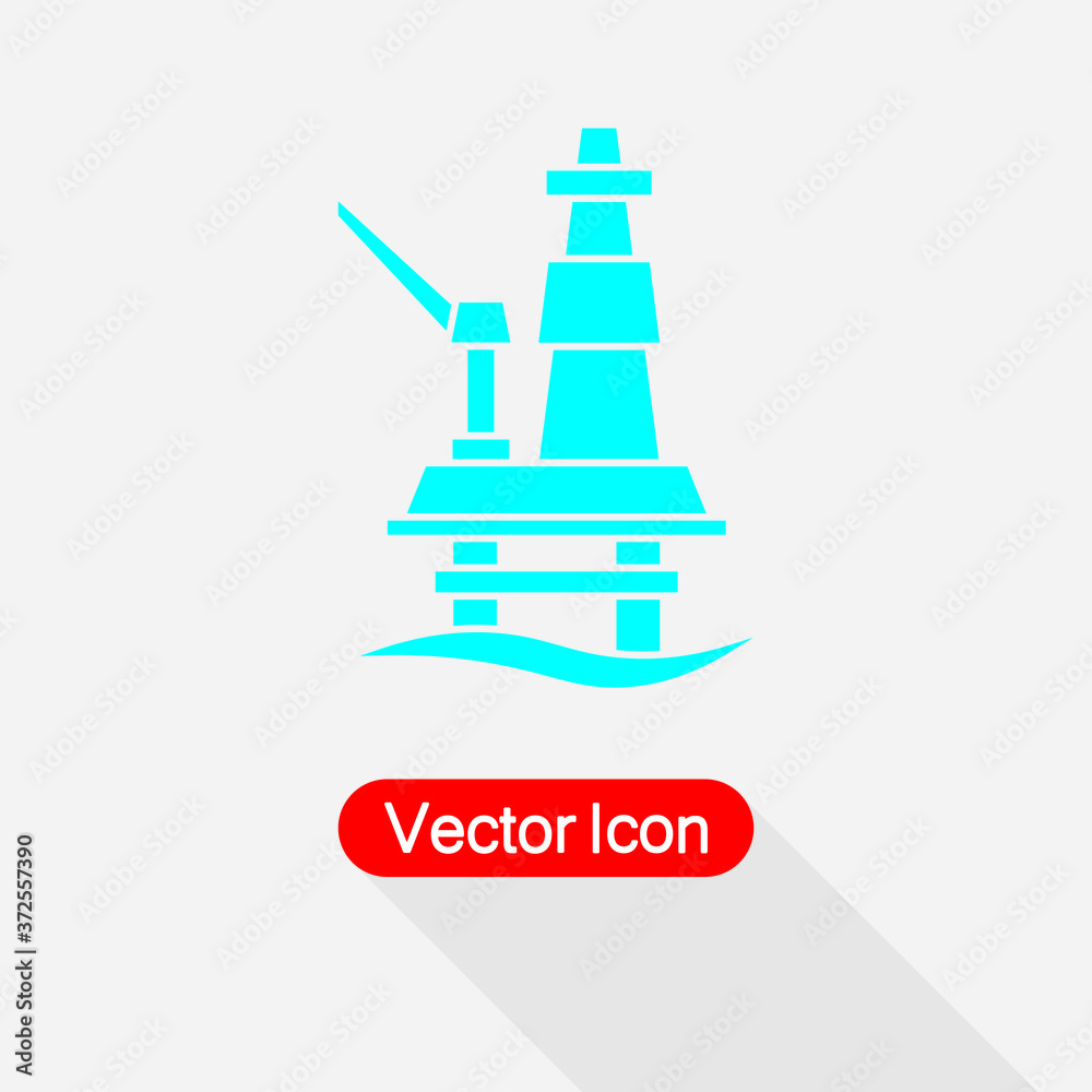 Oil Rig Icon Vector Illustration Eps10 Oil Rig Icon Vector Illustration Eps10