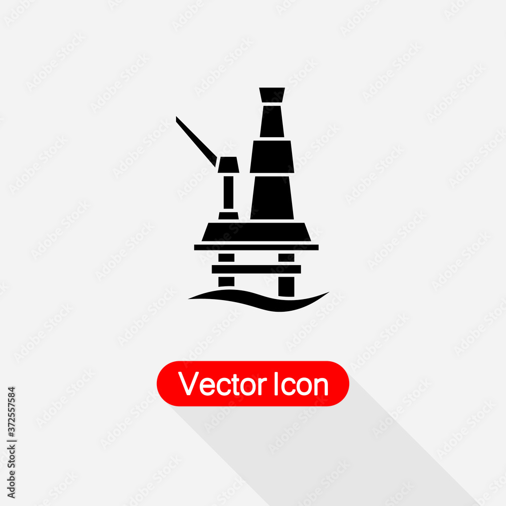 Oil Rig Icon Vector Illustration Eps10 Oil Rig Icon Vector Illustration Eps10