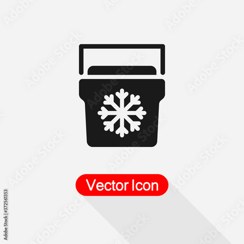 Portable Fridge Icon Vector Illustration Eps10