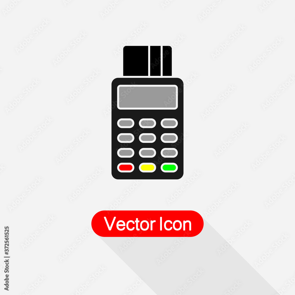 POS Terminal With Credit Card Icon, Cash Register Icon, Transaction Icon, Payment Symbol Vector Illustration Eps10 POS Terminal With Credit Card Icon, Cash Register Icon, Transaction Icon, Payment Symbol Vector Illustration Eps10