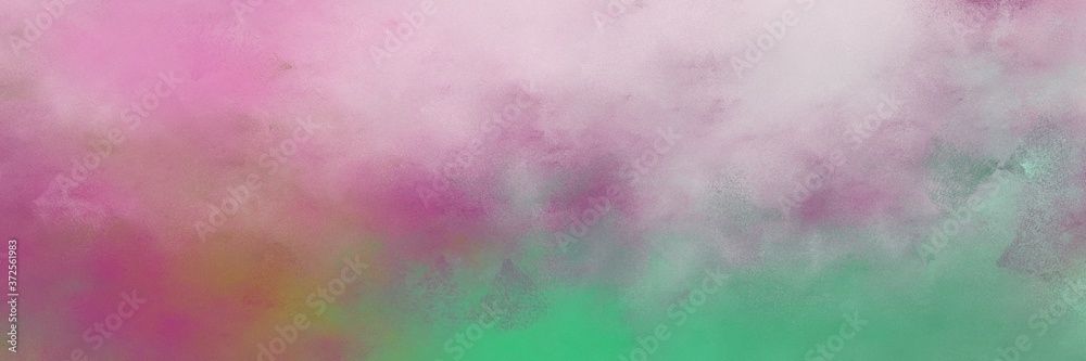 decorative abstract painting background texture with pastel purple and medium sea green colors and space for text or image. can be used as postcard or poster