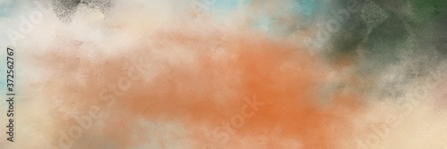 amazing abstract painting background texture with tan, dark olive green and light gray colors and space for text or image. can be used as horizontal background graphic