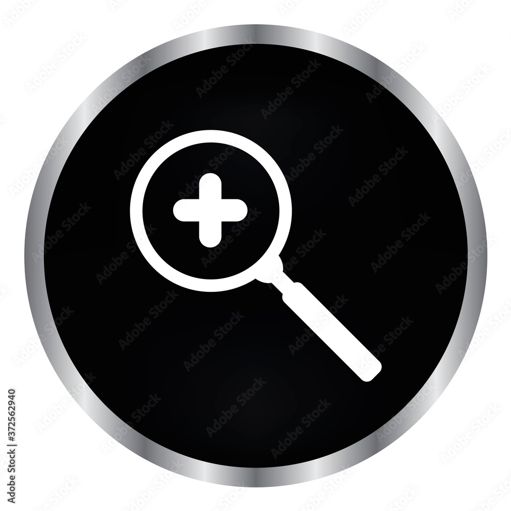 magnifier for magnification on a black button magnifier for magnification on a black button