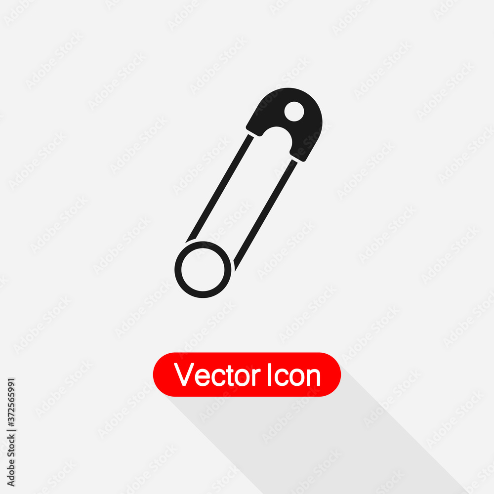 Safety Pin Icon Vector Illustration Eps10