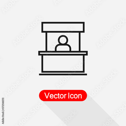 Sales Booth Icon Vector Illustration Eps10