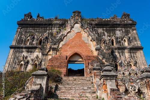 Myanmar, Mandalay Region, Inwa, Entrance gate of Lay Htat Gyi Temple photo