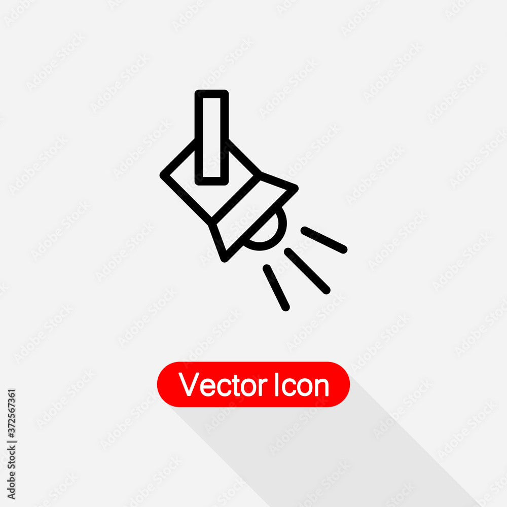 Searchlight Icon, Spotlight Icon, Track Light Icon Vector Illustration Eps10 Searchlight Icon, Spotlight Icon, Track Light Icon Vector Illustration Eps10
