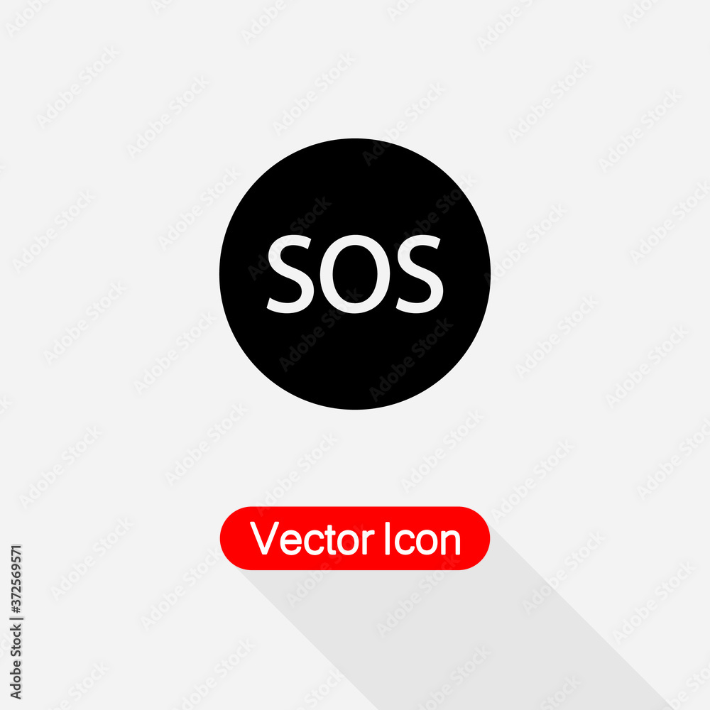 SOS Icon Warning Bell Help Sign Vector Illustration Eps10 SOS Icon Warning Bell Help Sign Vector Illustration Eps10